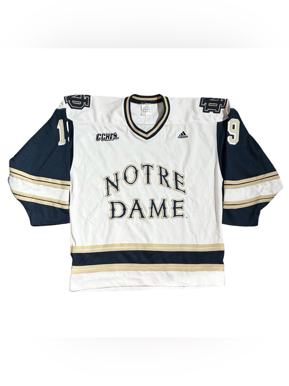 Adidas Notre Dame Hockey # 19 Jersey, XL